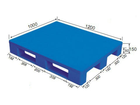 1210平板光面川字（置鋼管）塑料托盤